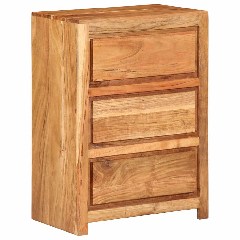 Armoire à tiroirs 55x33x75 cm bois d'acacia massif - XIOS