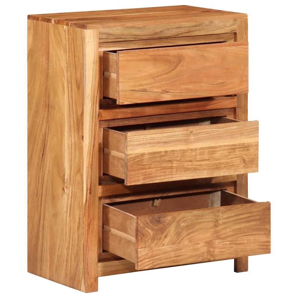 Armoire à tiroirs 55x33x75 cm bois d'acacia massif - XIOS