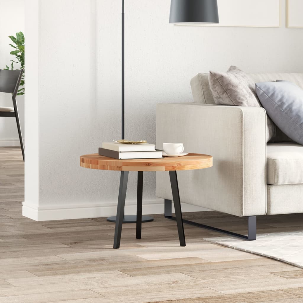 Dessus de table rond Ø60x4 cm bois massif d'acacia - XIOS