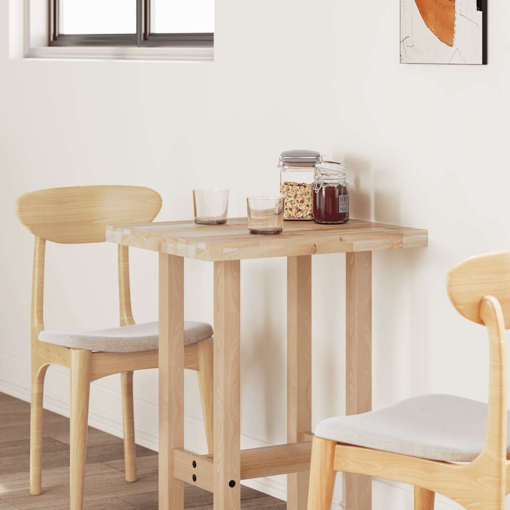Dessus de table rectangulaire 60x50x4 cm bois massif d'acacia - XIOS