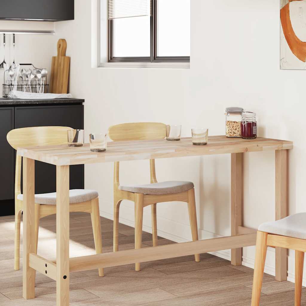 Dessus de table rectangulaire 140x50x4 cm bois massif d'acacia - XIOS