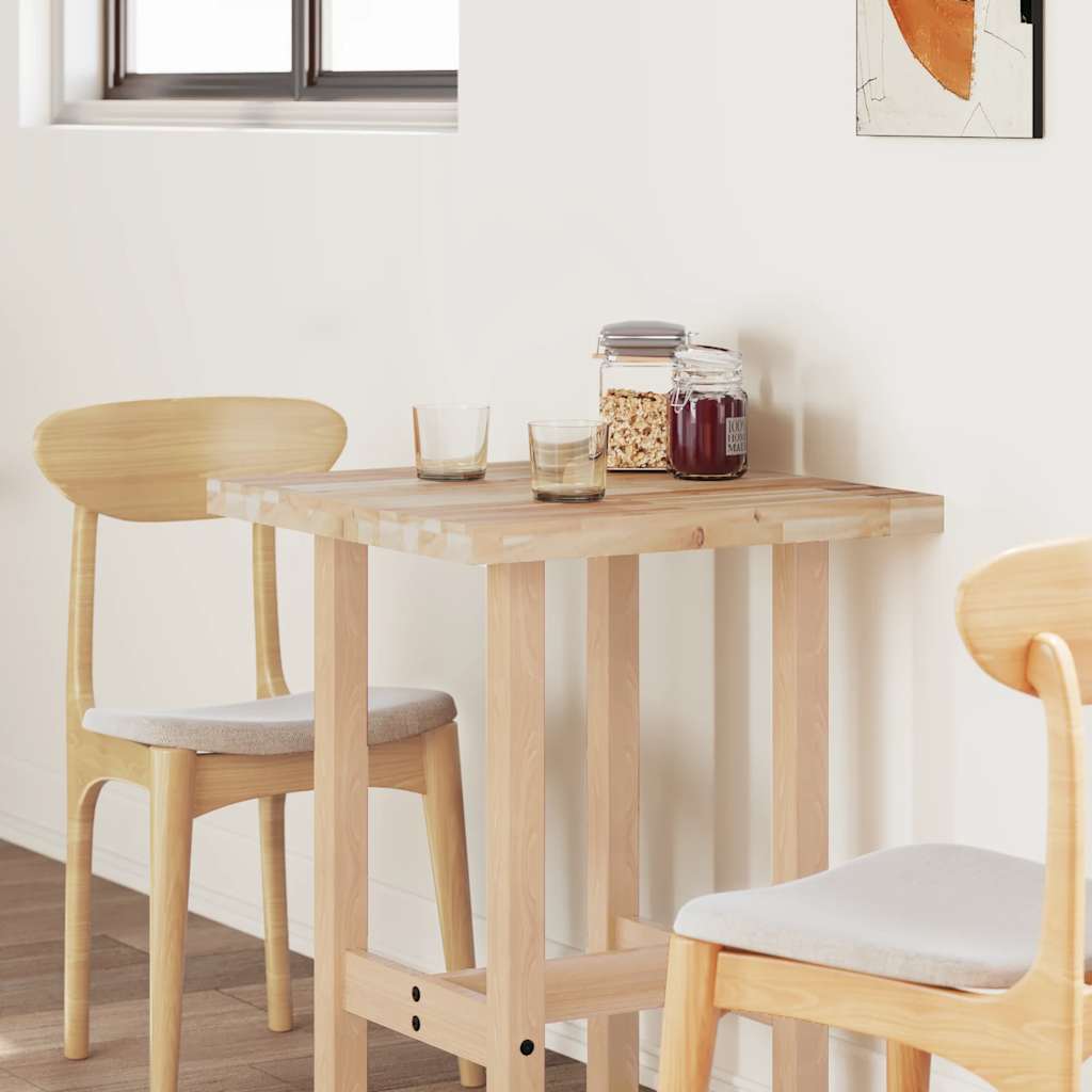 Dessus de table rectangulaire 80x60x4 cm bois massif d'acacia - XIOS