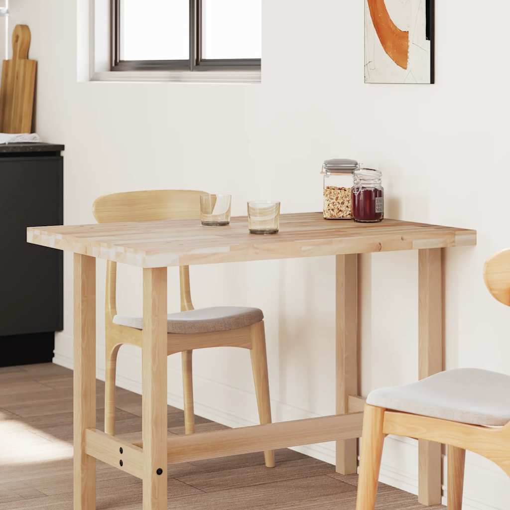 Dessus de table rectangulaire 100x80x4 cm bois massif d'acacia - XIOS