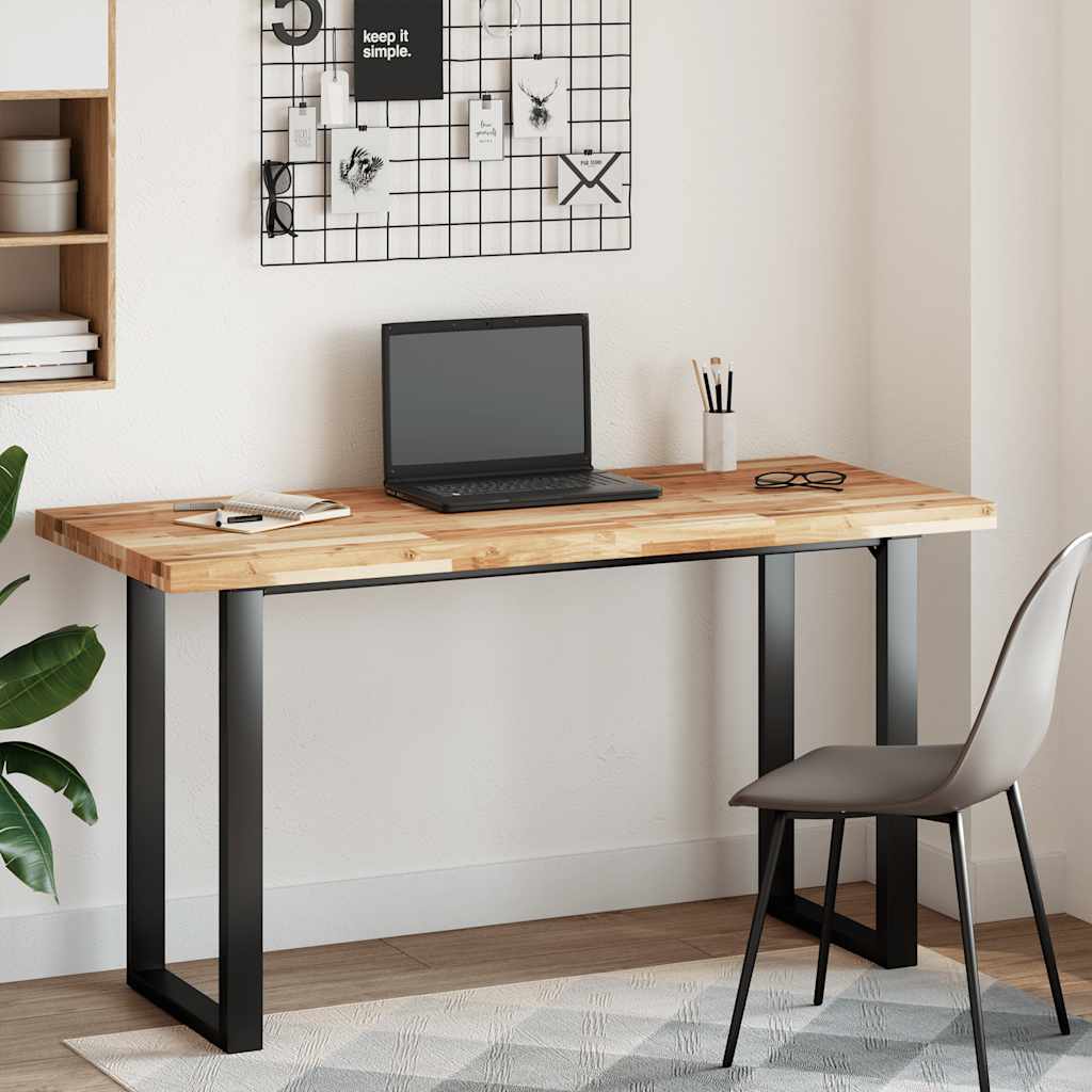 Dessus de table rectangulaire 140x60x4 cm bois massif d'acacia - XIOS