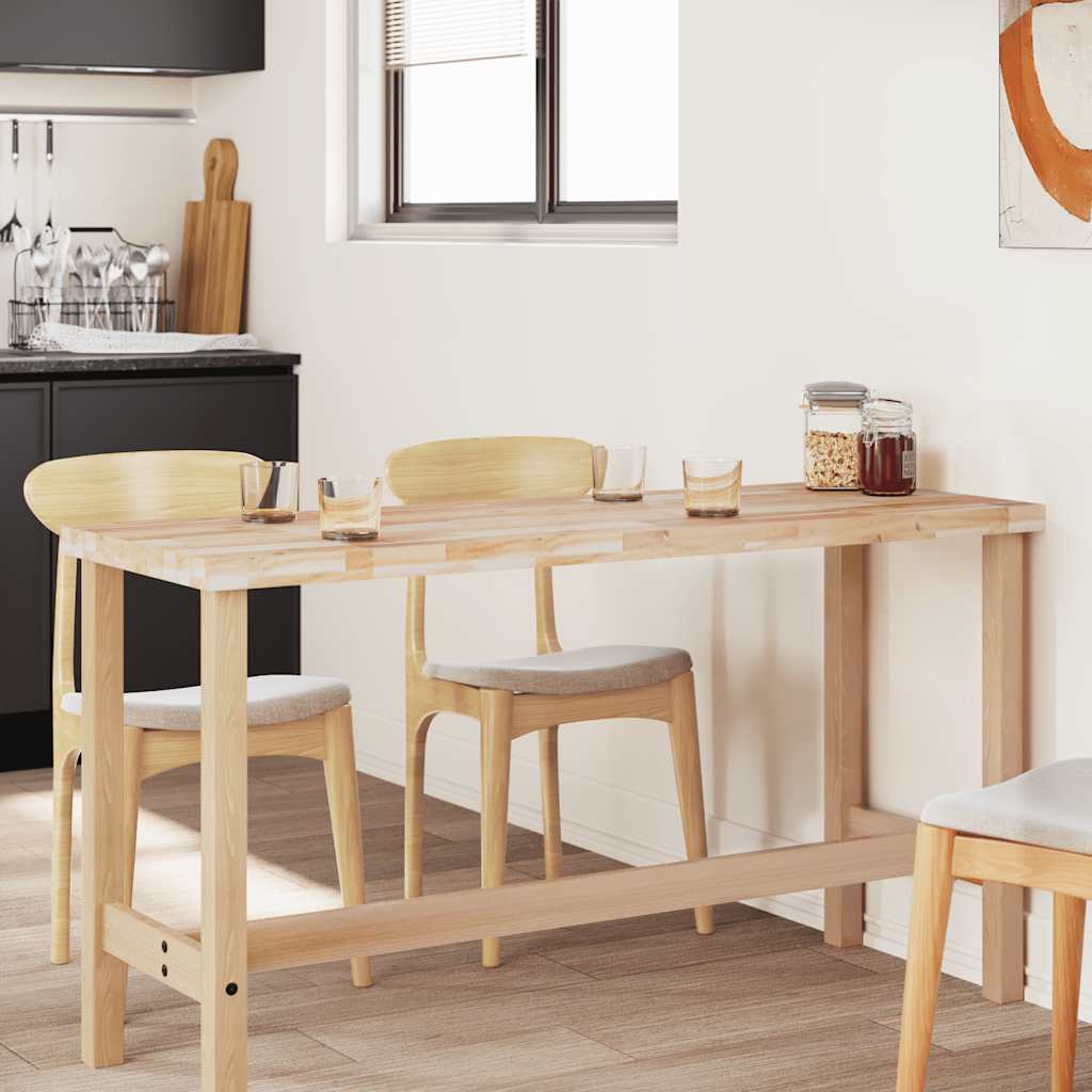 Dessus de table rectangulaire 140x60x4 cm bois massif d'acacia - XIOS