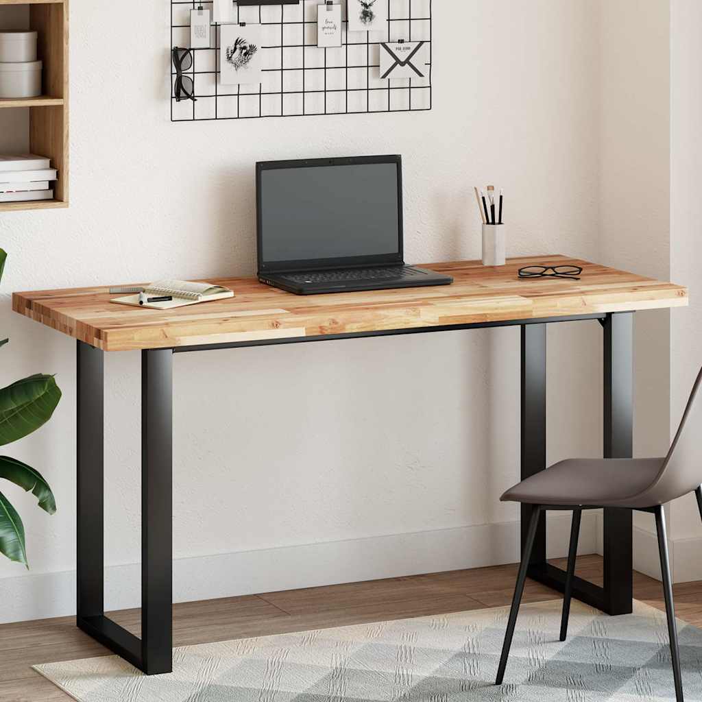 Dessus de table rectangulaire 140x60x4 cm bois massif d'acacia - XIOS