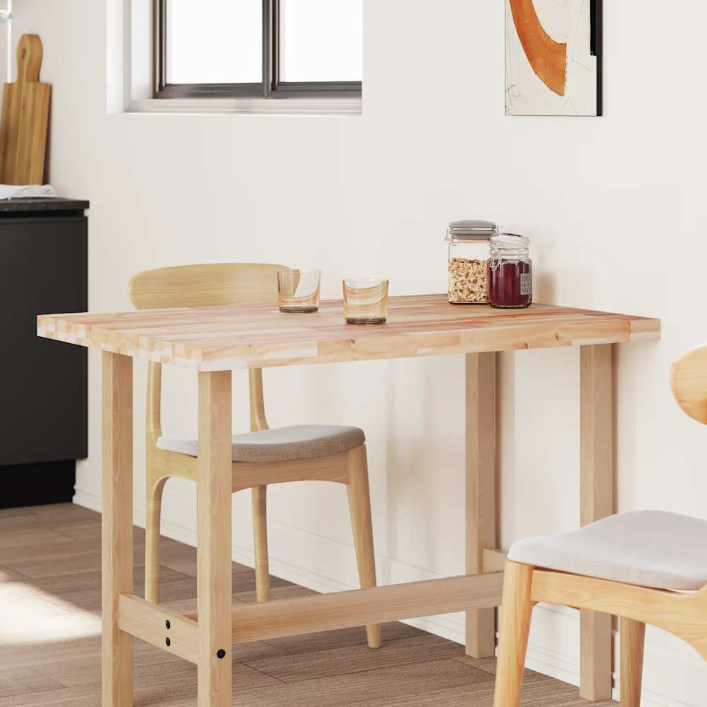 Dessus de table rectangulaire 120x70x4 cm bois massif d'acacia - XIOS