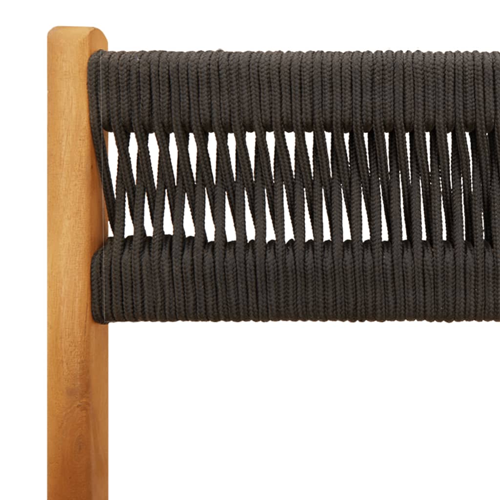 Ensemble de bistro 3 pcs noir polypropylène et bois massif - XIOS