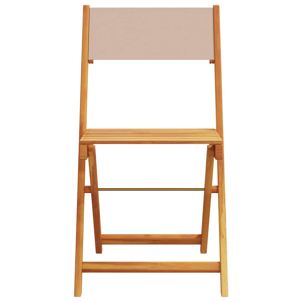 Ensemble de bistro 3 pcs taupe tissu et bois massif - XIOS