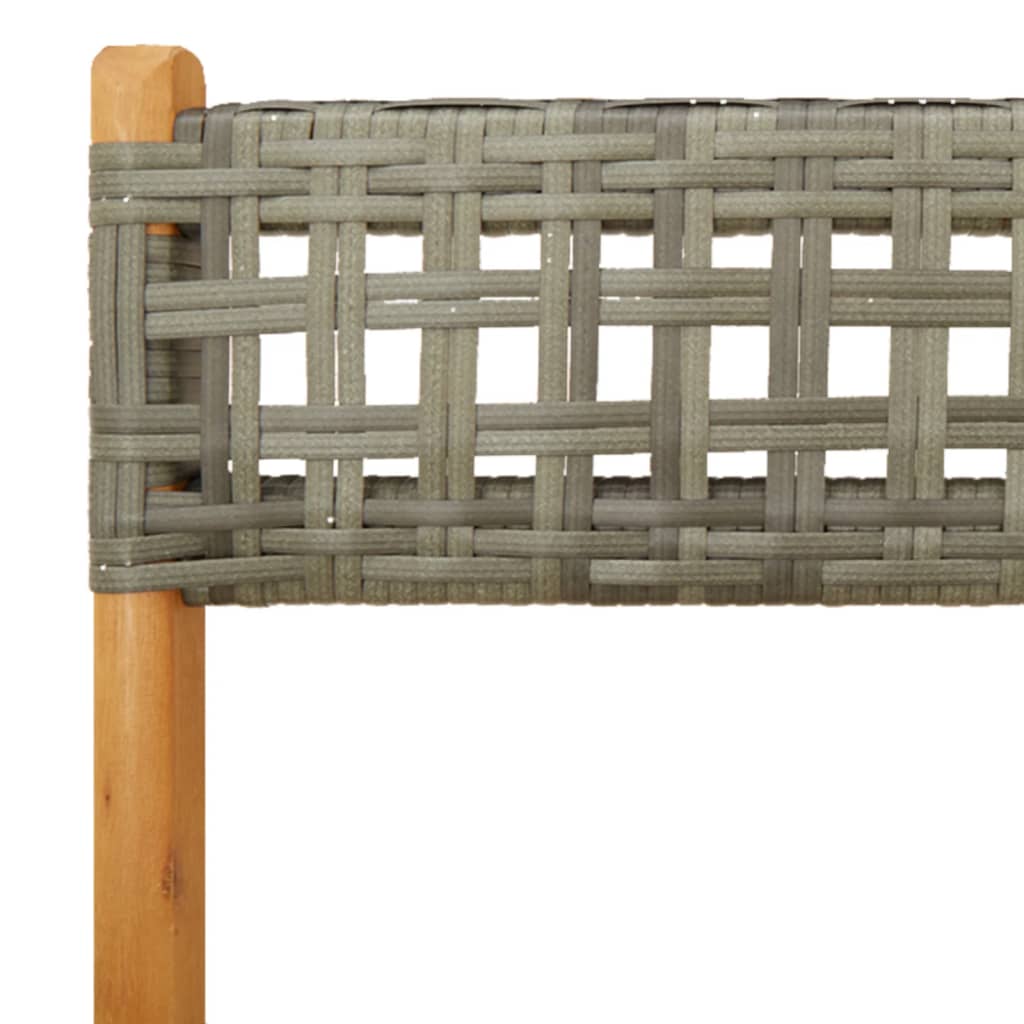 Ensemble à manger de jardin 5 pcs résine tressée et bois massif - XIOS