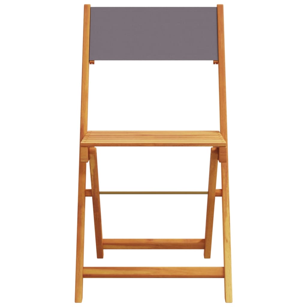 Ensemble à manger de jardin 5 pcs anthracite tissu bois massif - XIOS