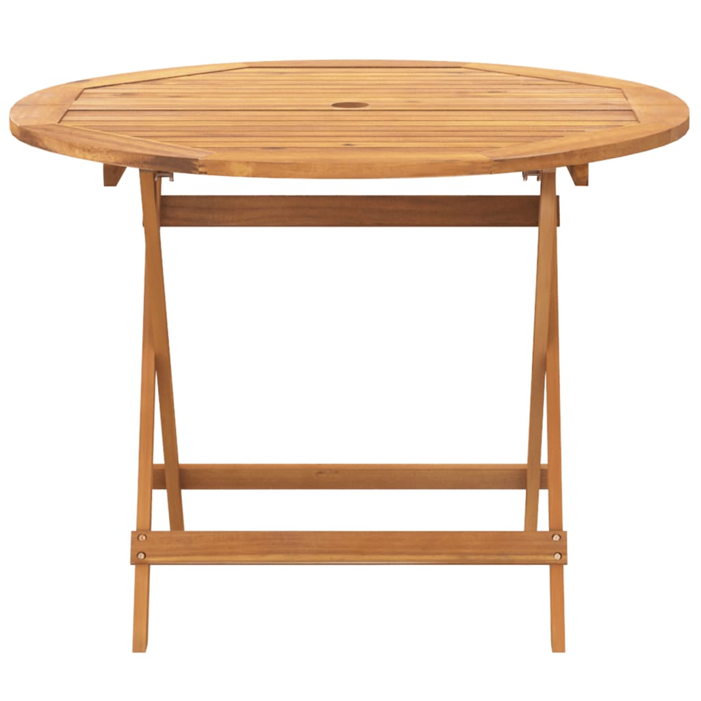 Ensemble à manger de jardin 5 pcs bleu blanc tissu bois massif - XIOS