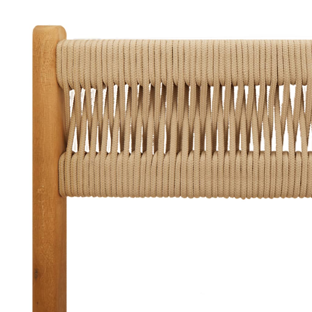Ensemble à manger de jardin 5pcs beige polypropylène et bois - XIOS