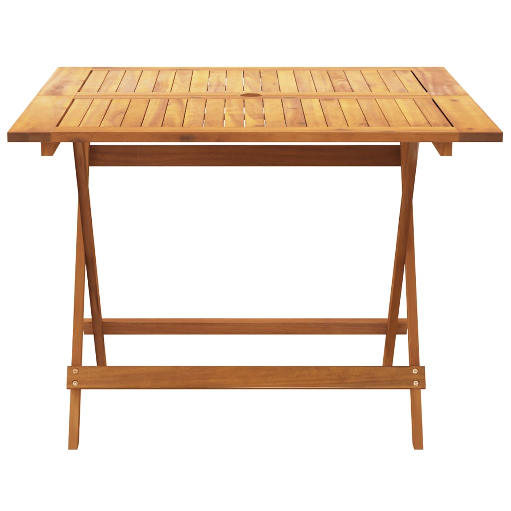 Ensemble à manger de jardin 5 pcs blanc crème tissu bois massif - XIOS
