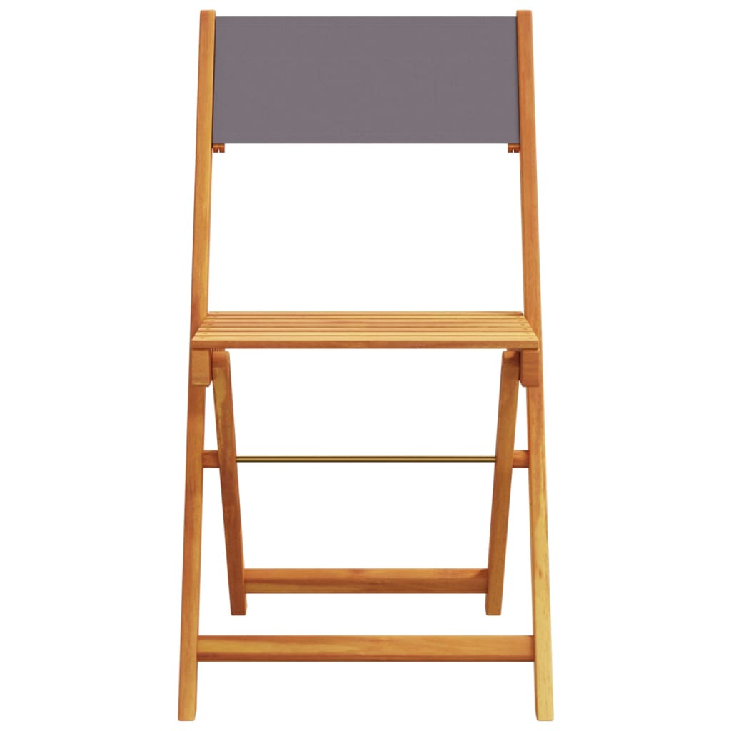 Ensemble à manger de jardin 5 pcs anthracite tissu bois massif - XIOS