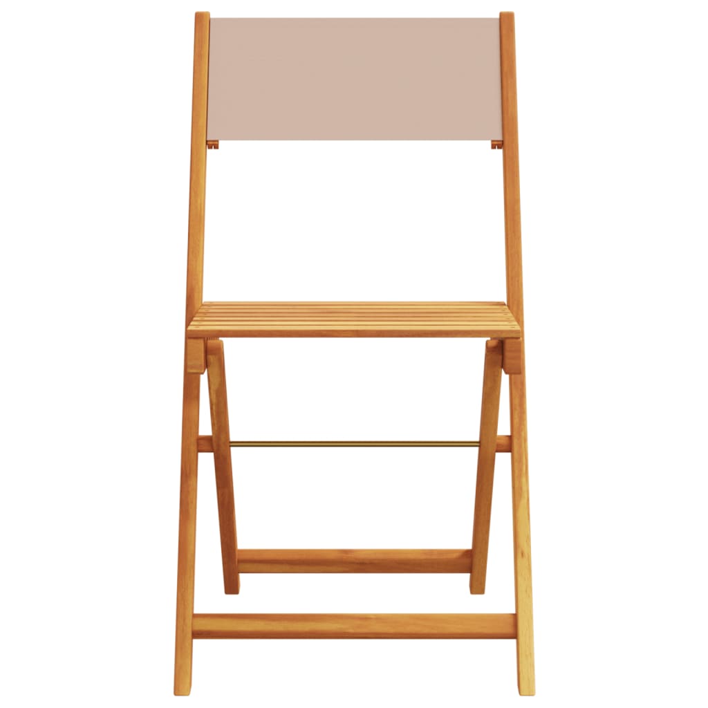 Ensemble à manger de jardin 5 pcs taupe tissu et bois massif - XIOS