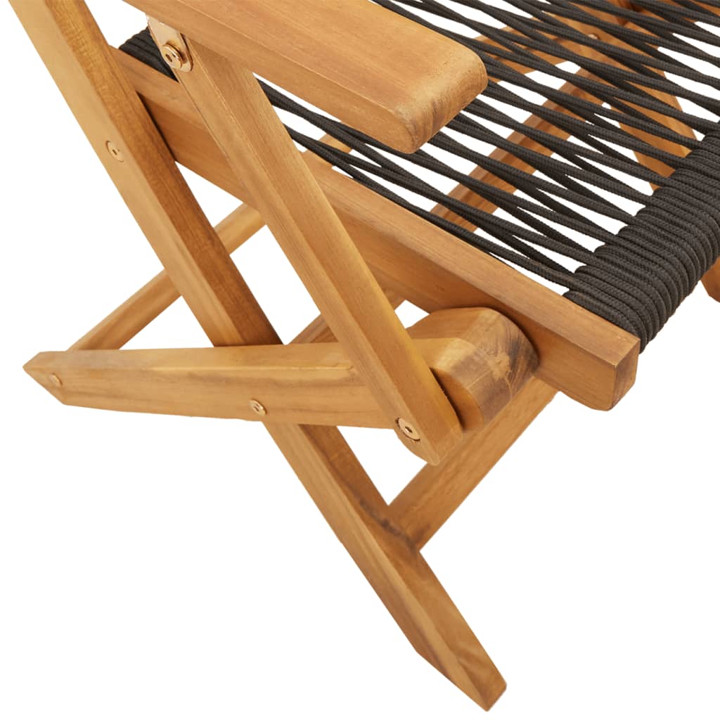 Ensemble de bistro 3 pcs noir polypropylène et bois massif - XIOS