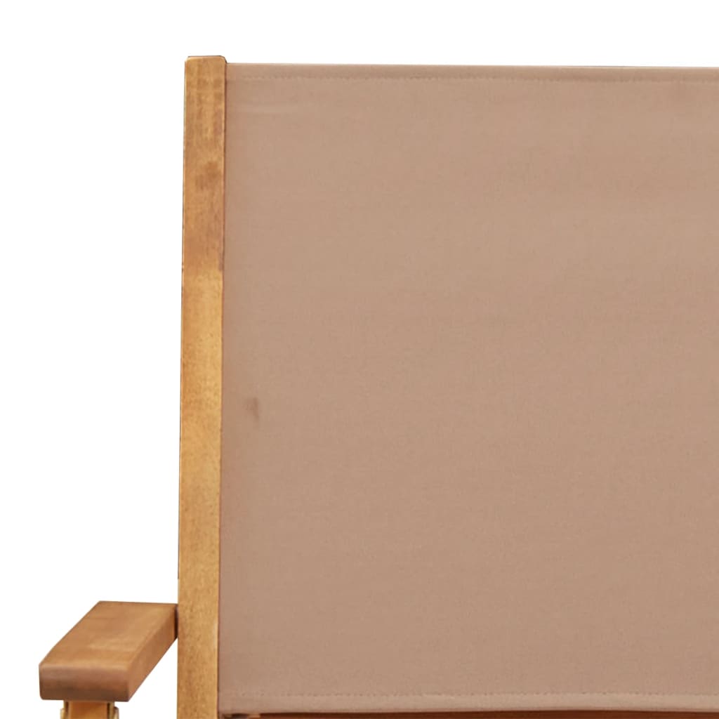 Ensemble de bistro 3 pcs taupe tissu et bois massif - XIOS