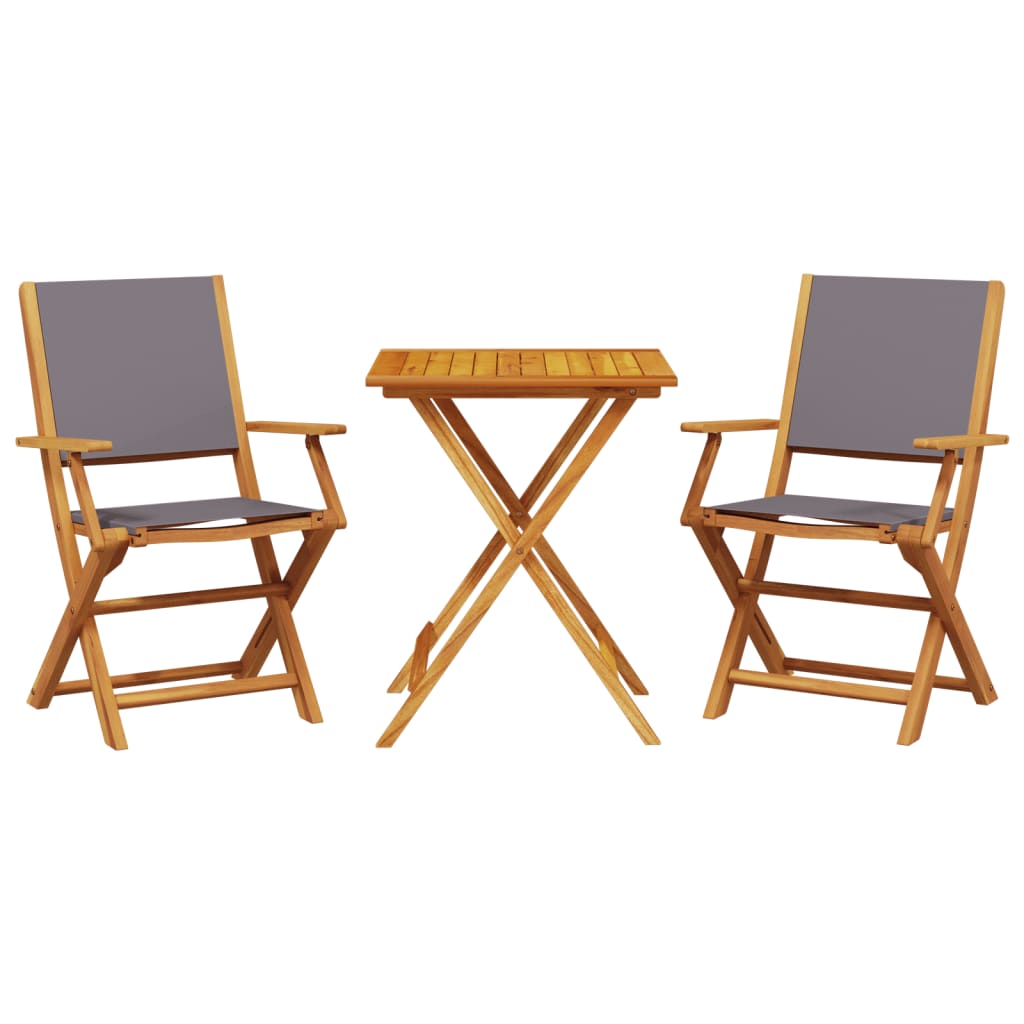Ensemble de bistro 3 pcs anthracite tissu et bois massif - XIOS