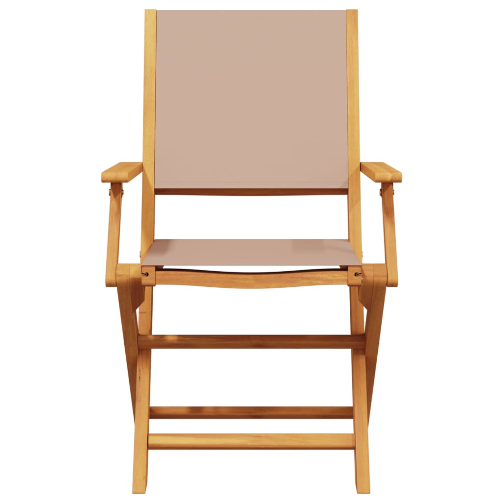 Ensemble de bistro 3 pcs taupe tissu et bois massif - XIOS