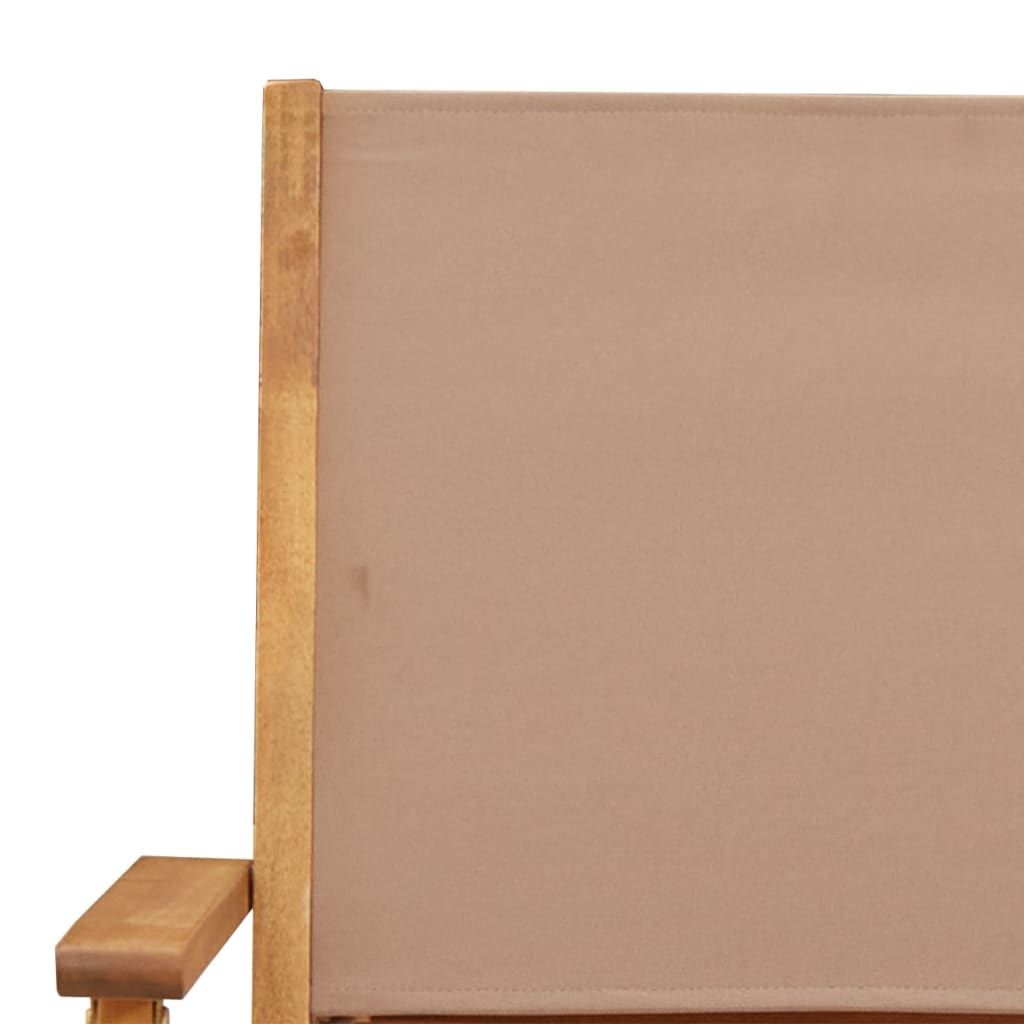 Ensemble de bistro 3 pcs taupe tissu et bois massif - XIOS