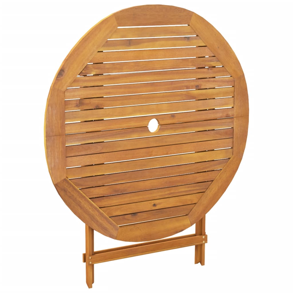 Ensemble à manger de jardin 5 pcs taupe tissu et bois massif - XIOS