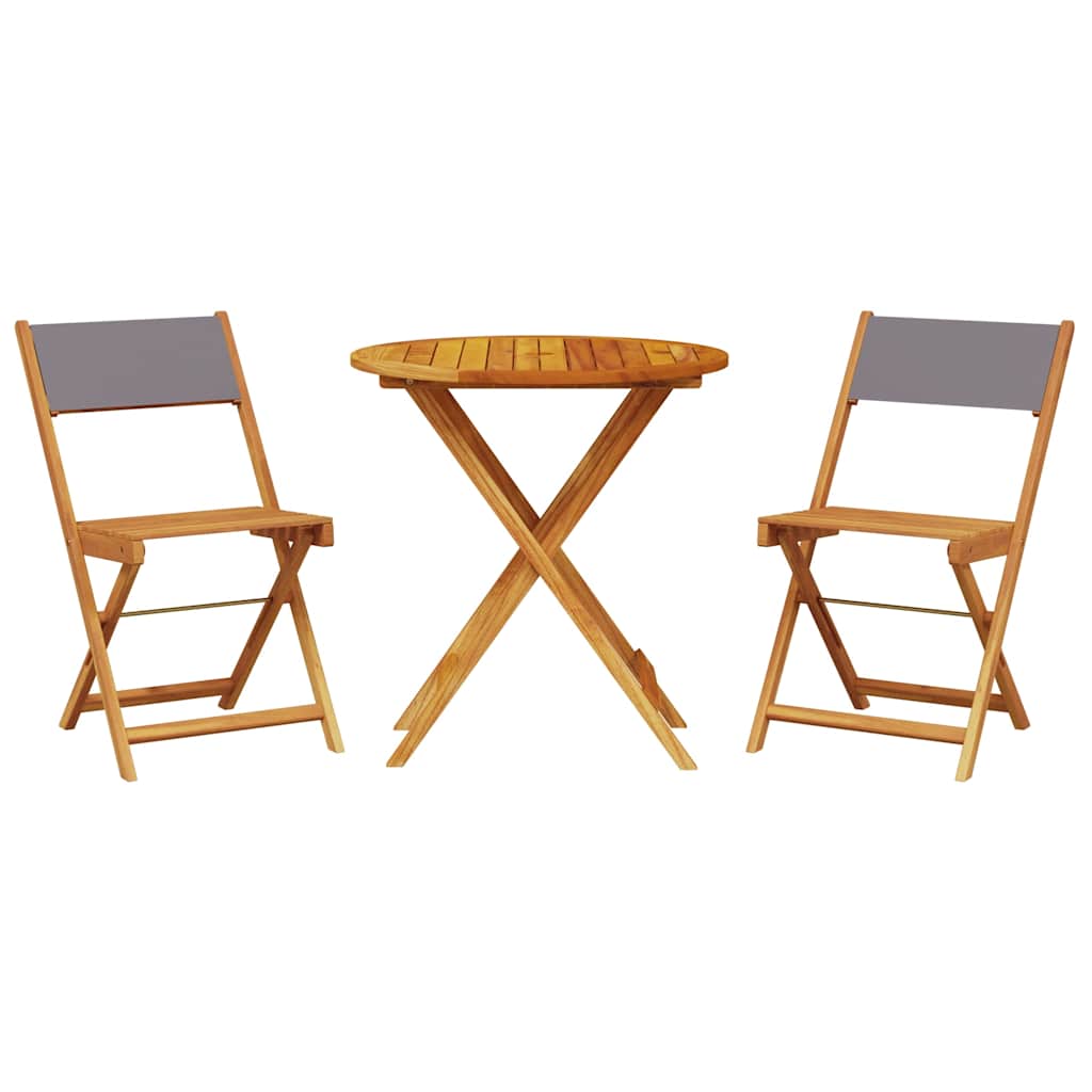 Ensemble de bistro 3 pcs anthracite tissu et bois massif - XIOS