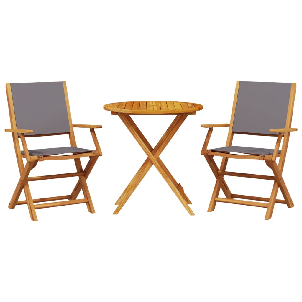 Ensemble de bistro 3 pcs anthracite tissu et bois massif - XIOS