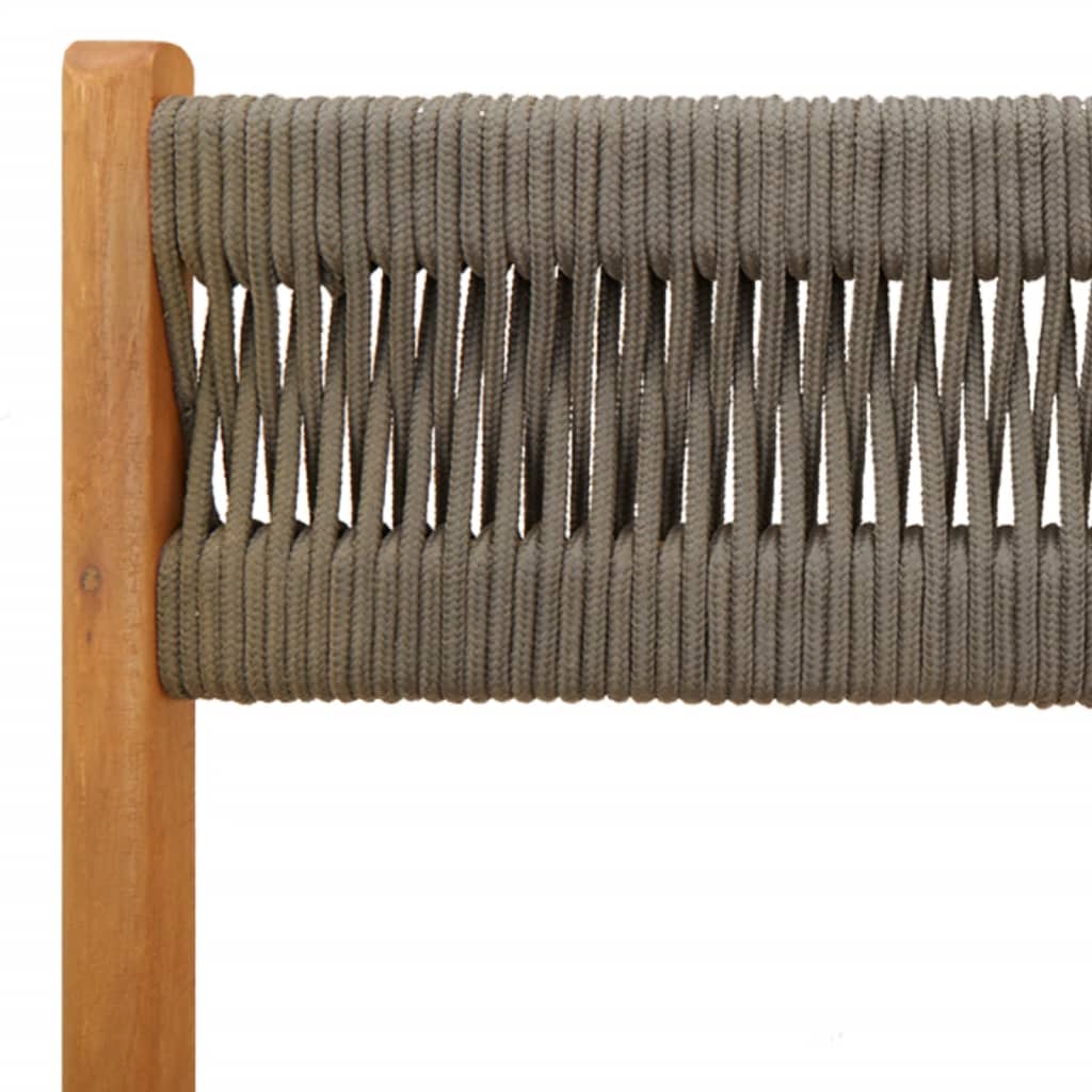 Ensemble de bistro 3 pcs gris polypropylène et bois massif - XIOS