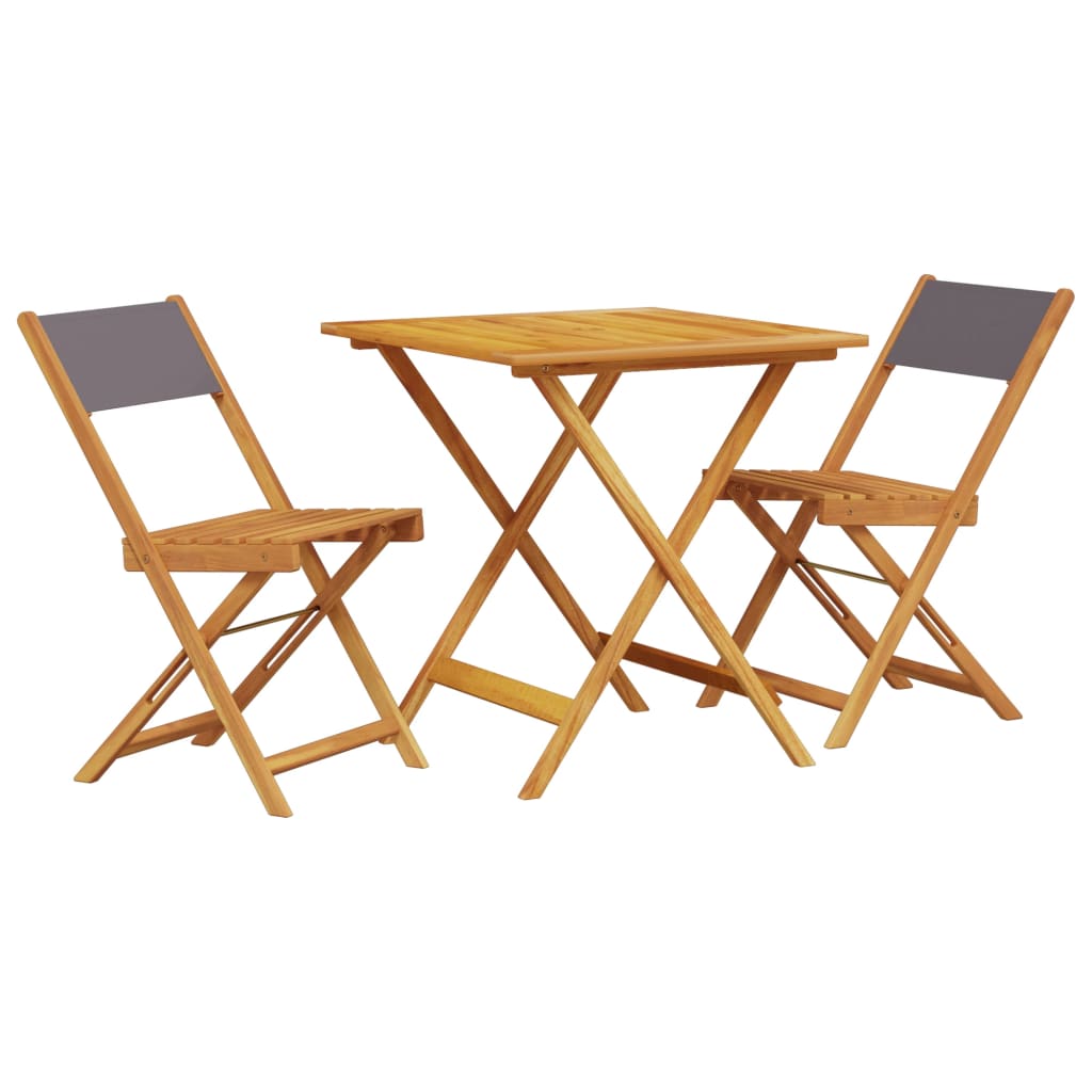 Ensemble de bistro 3 pcs anthracite tissu et bois massif - XIOS
