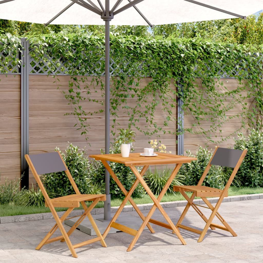 Ensemble de bistro 3 pcs anthracite tissu et bois massif - XIOS