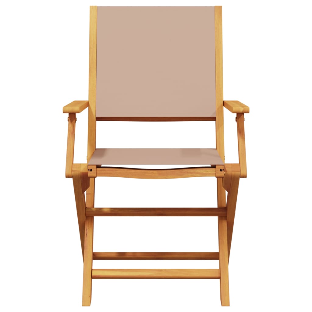 Ensemble de bistro 3 pcs taupe tissu et bois massif - XIOS