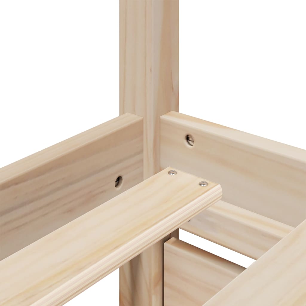 Lit avec tiroirs et matelas 140x190 cm bois massif de pin - XIOS