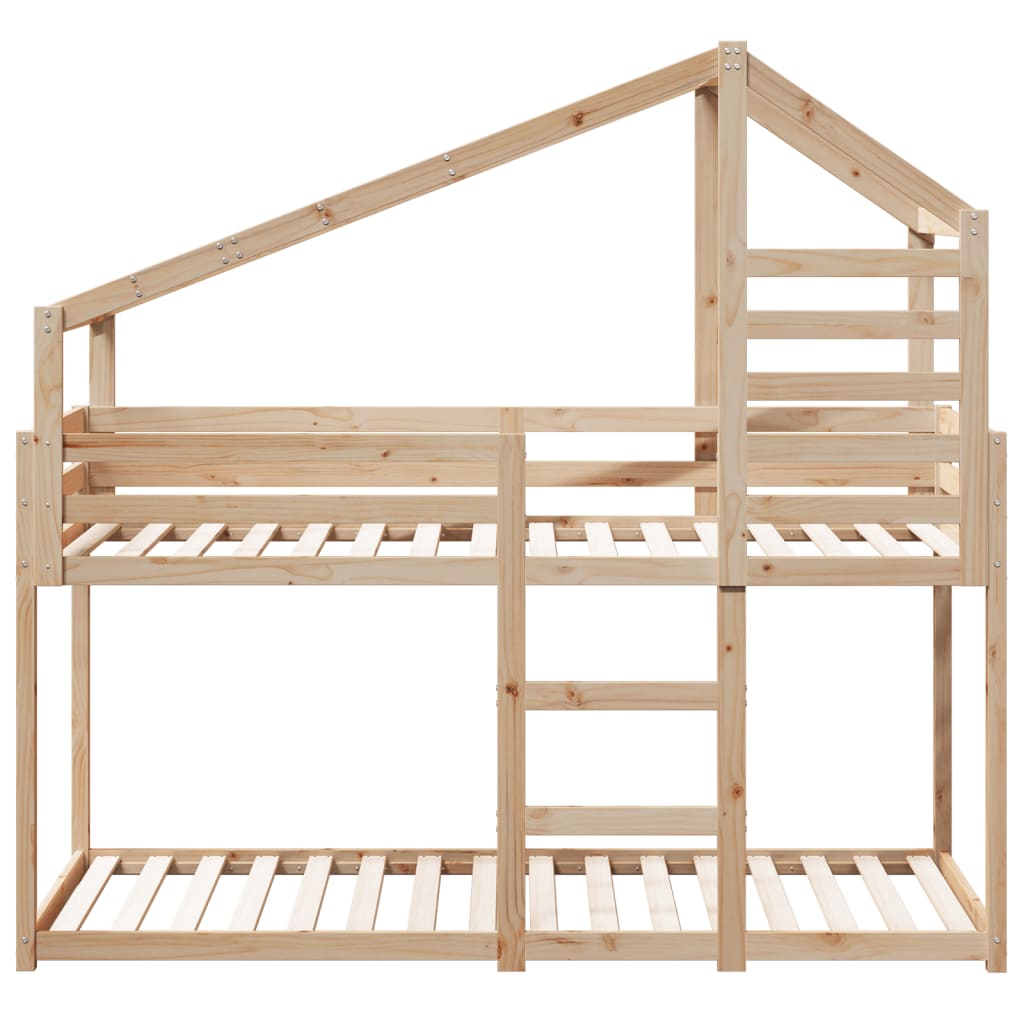 Lit superposé sans matelas 80x200 cm bois de pin massif - XIOS