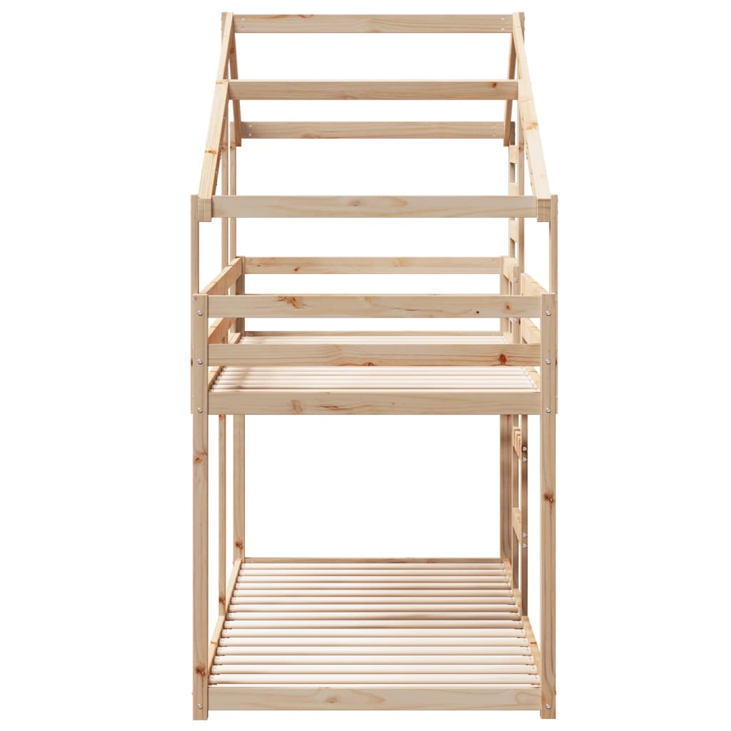 Lit superposé sans matelas 80x200 cm bois de pin massif - XIOS
