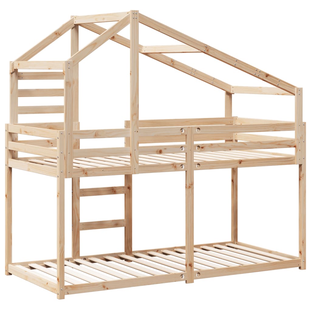 Lit superposé sans matelas 80x200 cm bois de pin massif - XIOS