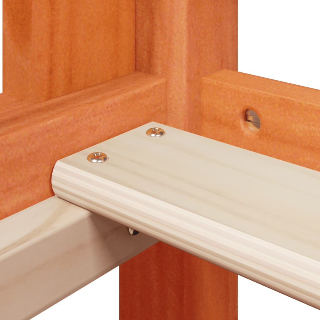 Lit superposé sans matelas cire marron 90x200 cm pin massif - XIOS