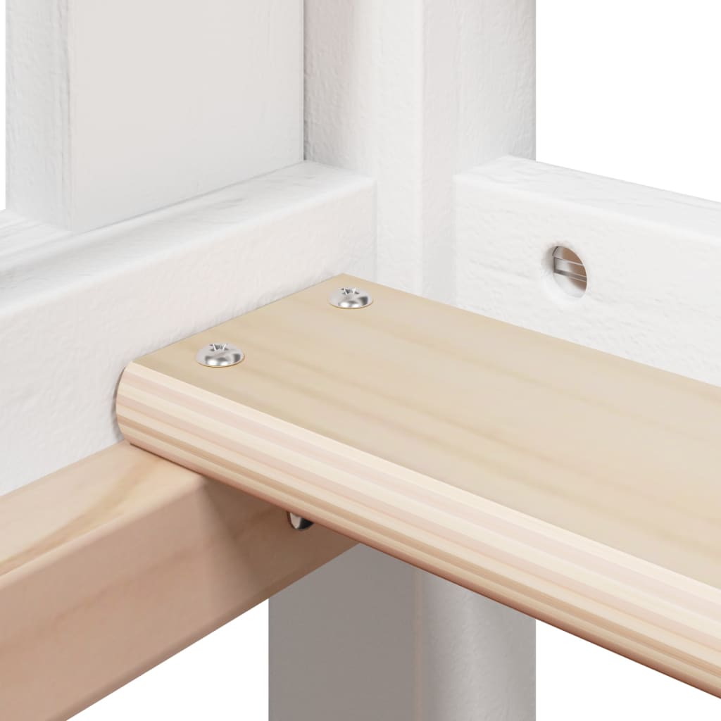 Lit superposé sans matelas blanc 75x190 cm bois de pin massif - XIOS