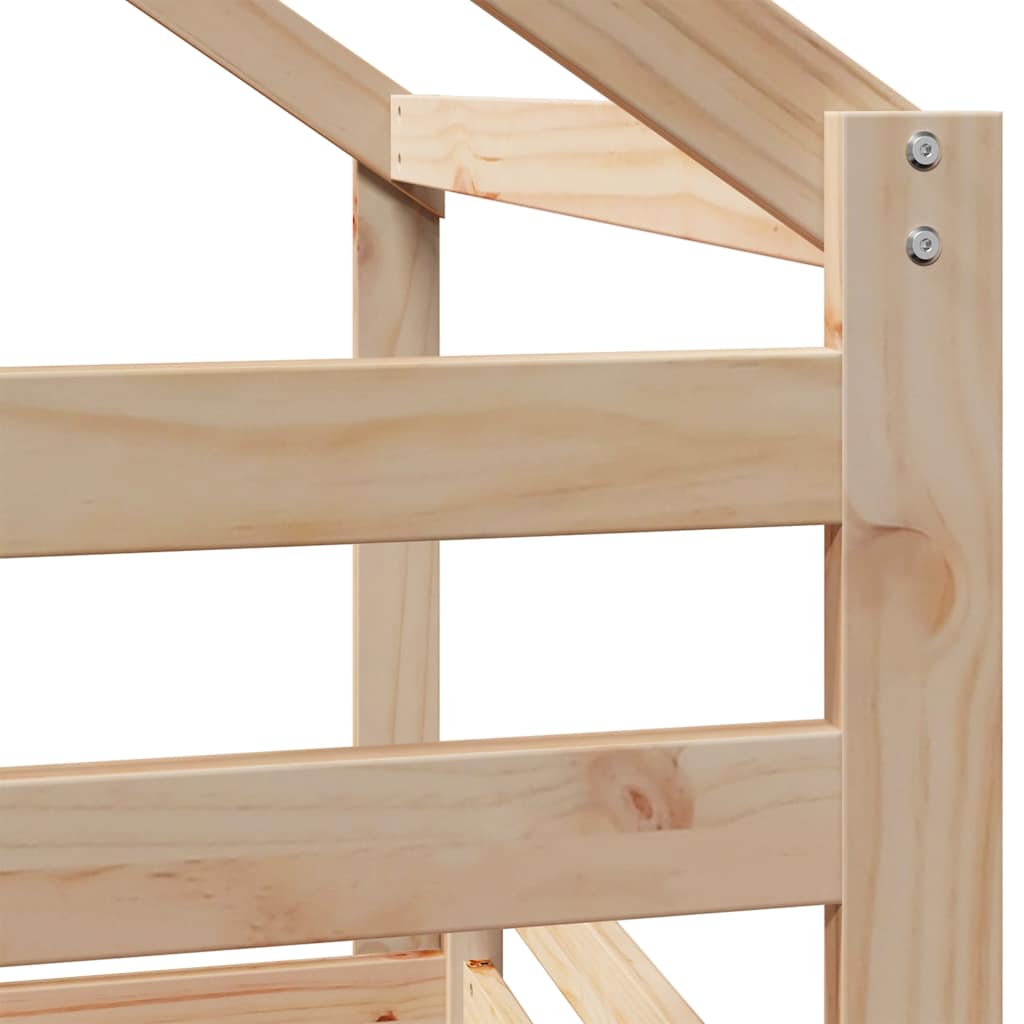 Lit superposé sans matelas 90x200 cm bois de pin massif - XIOS