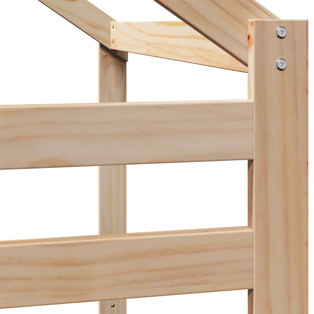 Lit haut sans matelas 80x200 cm bois de pin massif - XIOS