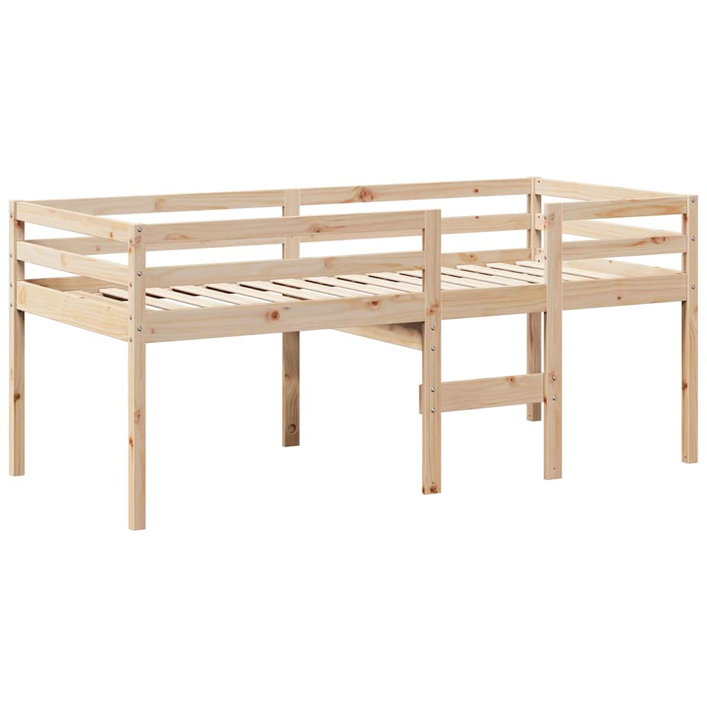 Lit haut sans matelas 75x190 cm bois de pin massif - XIOS