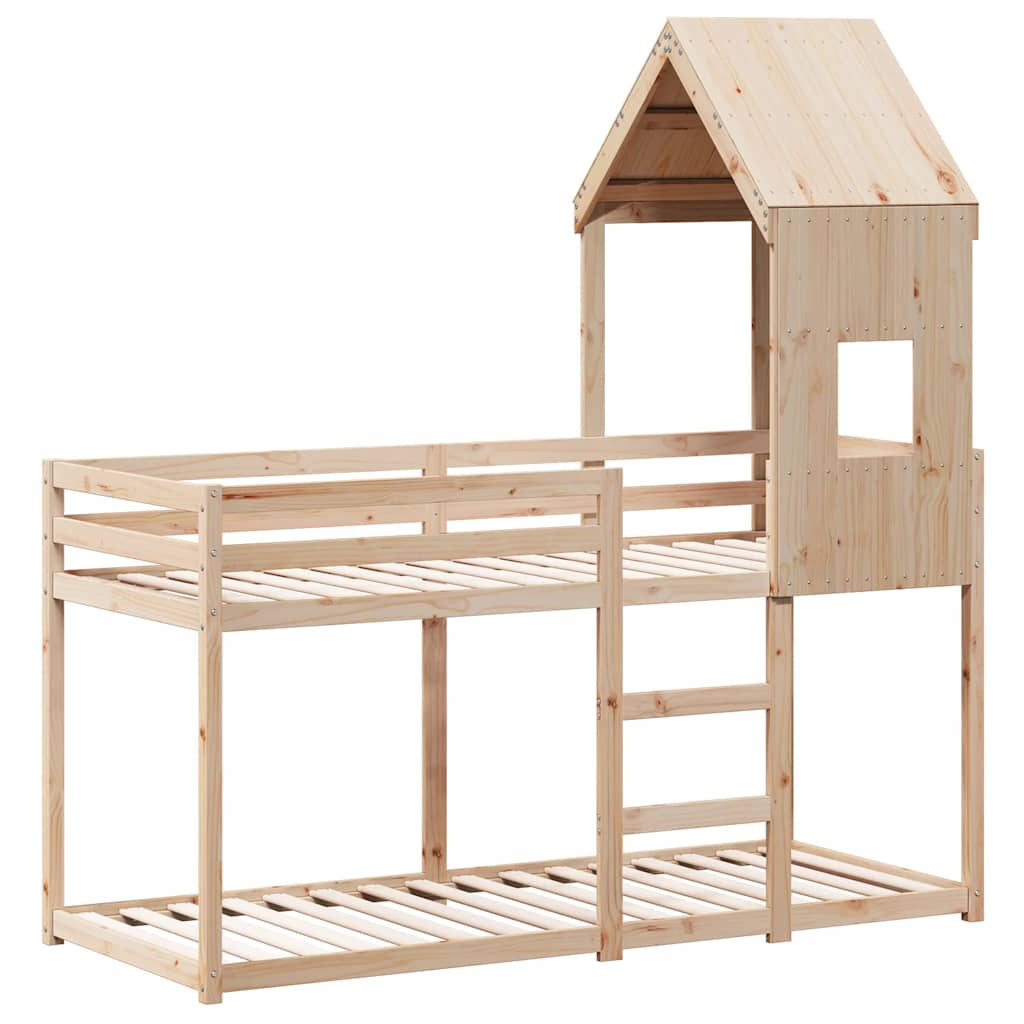 Lit superposé sans matelas 80x200 cm bois de pin massif - XIOS