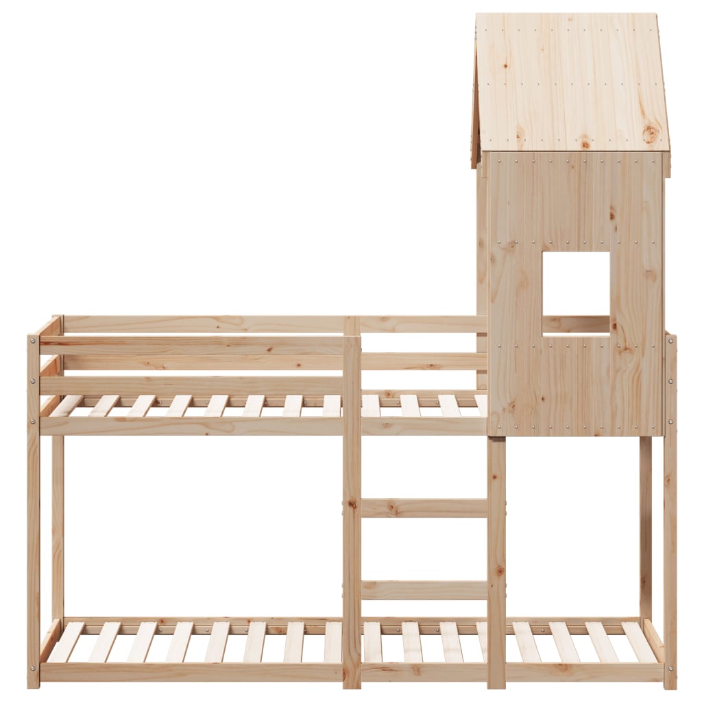 Lit superposé sans matelas 80x200 cm bois de pin massif - XIOS