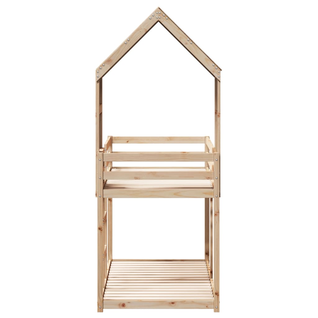 Lit superposé sans matelas 80x200 cm bois de pin massif - XIOS