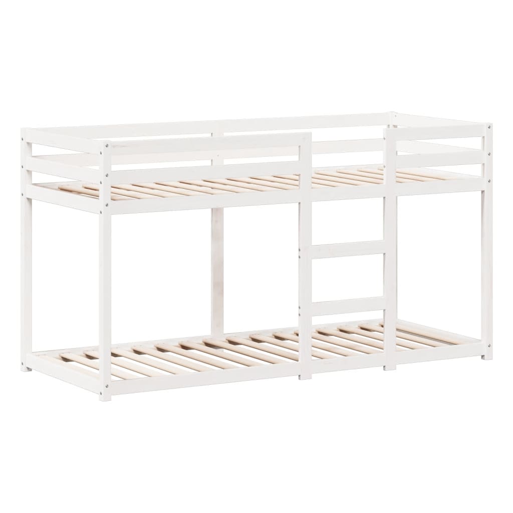 Lit superposé sans matelas blanc 80x200 cm bois de pin massif - XIOS