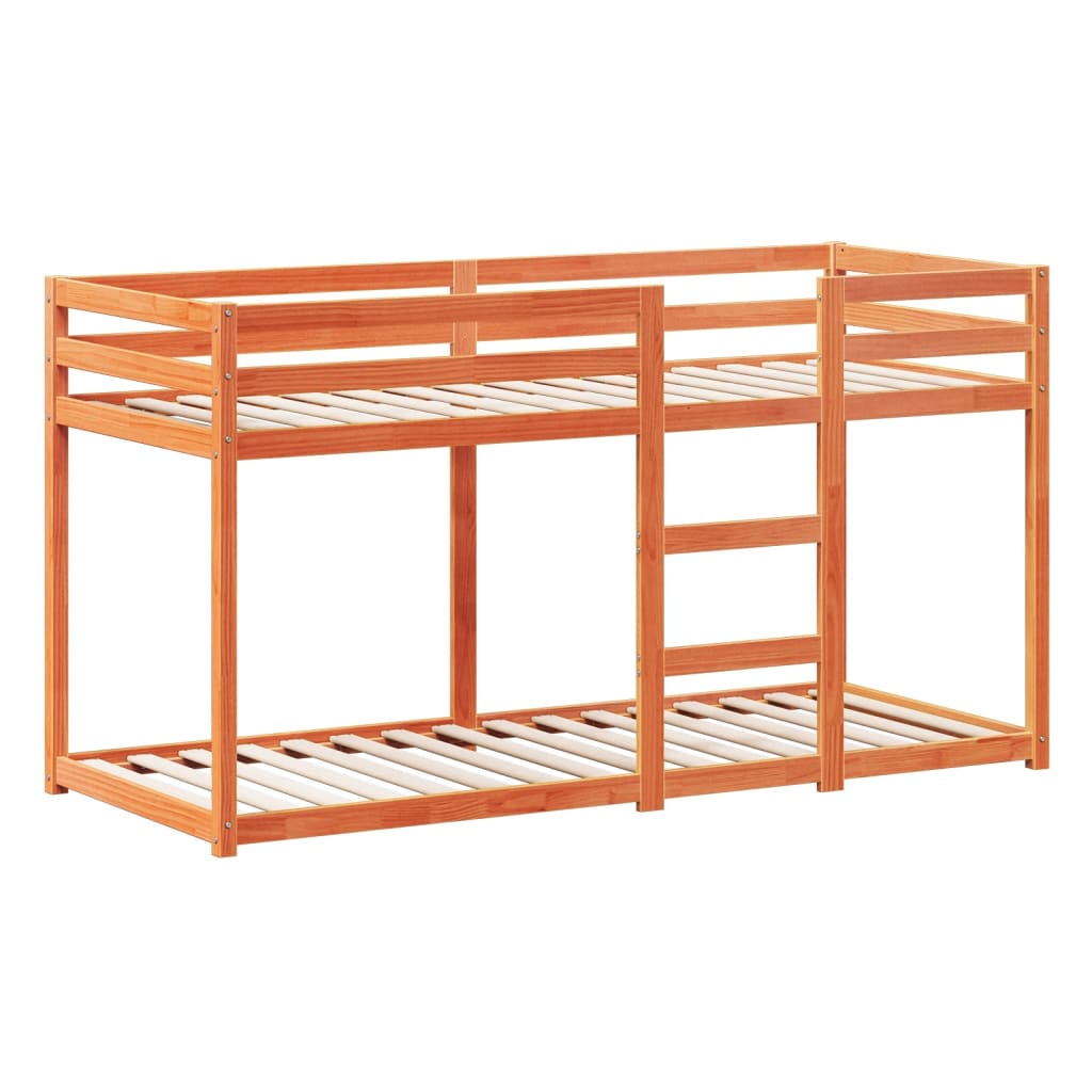 Lit superposé sans matelas cire marron 90x200 cm pin massif - XIOS