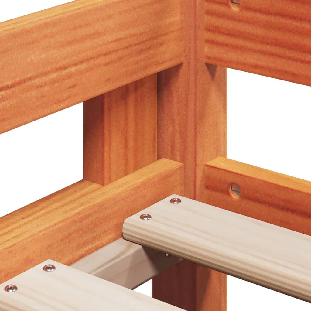 Lit superposé sans matelas cire marron 90x200 cm pin massif - XIOS