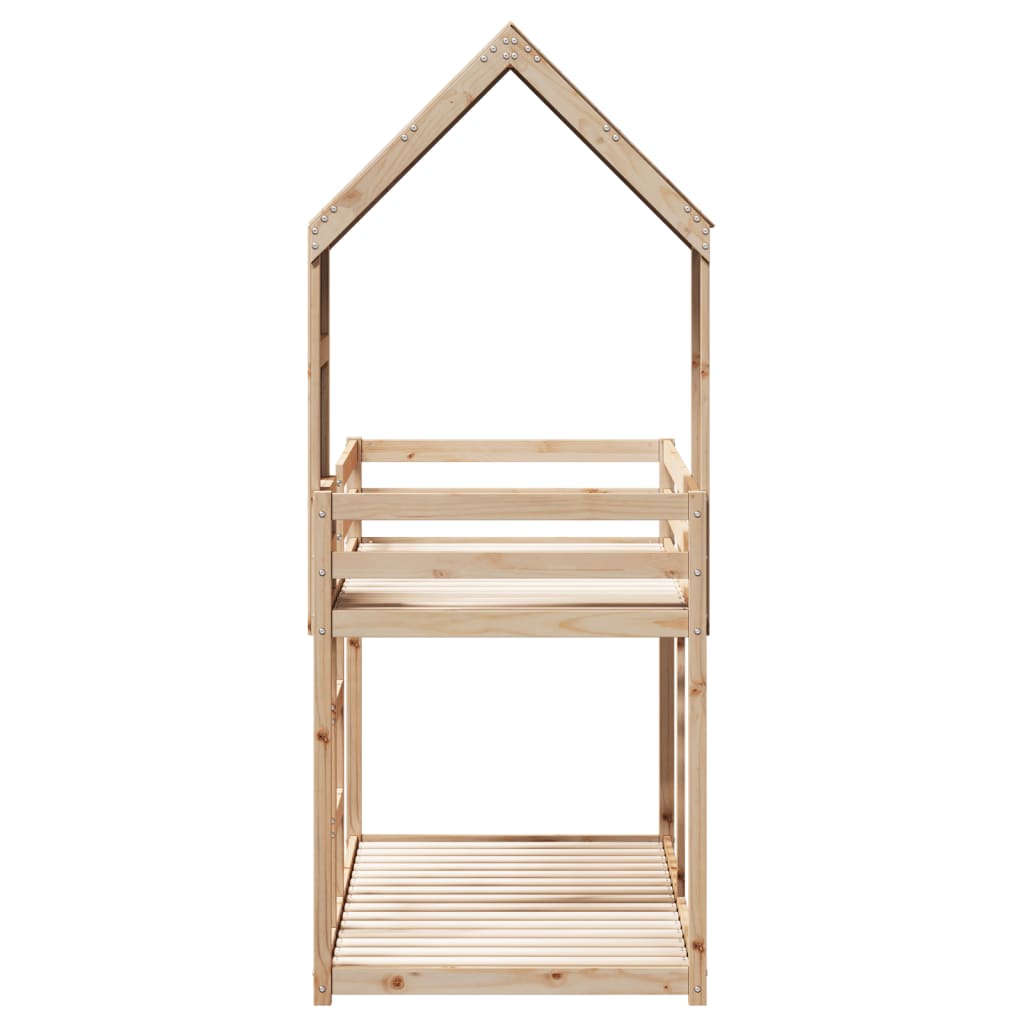 Lit superposé sans matelas 90x200 cm bois de pin massif - XIOS