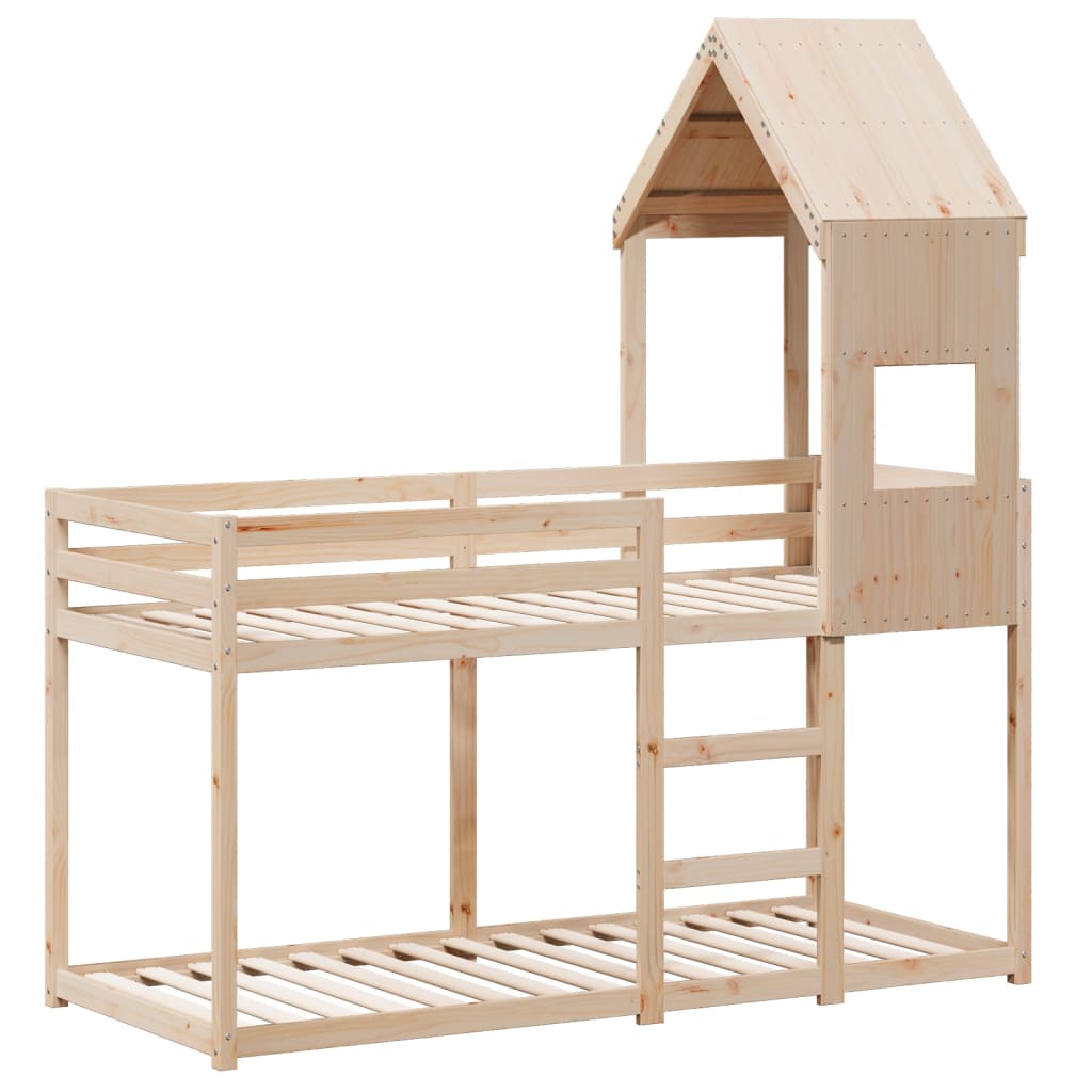 Lit superposé sans matelas 90x190 cm bois de pin massif - XIOS