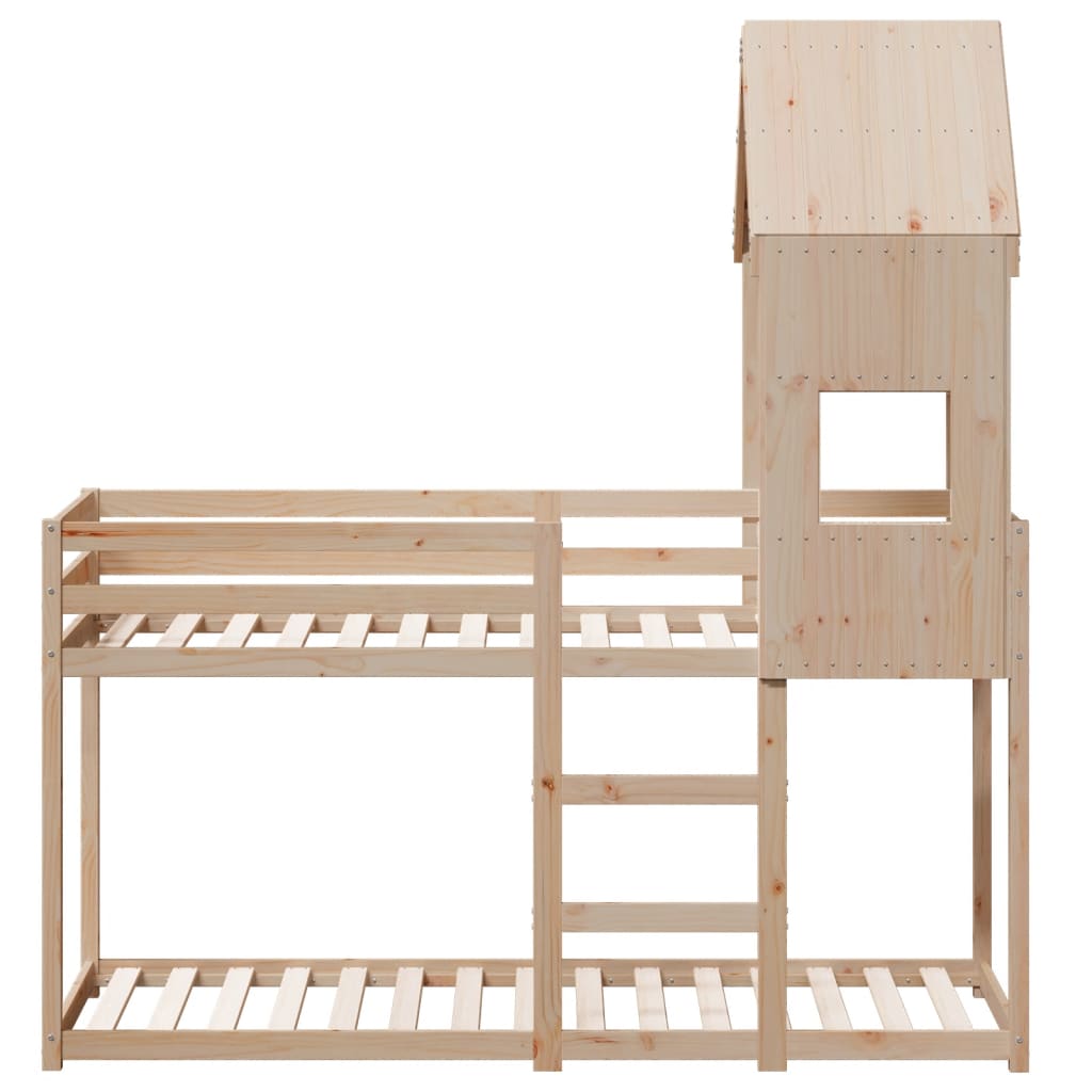 Lit superposé sans matelas 90x190 cm bois de pin massif - XIOS